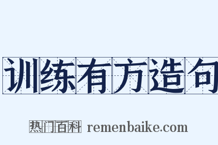 训练有方造句是什么意思的图片